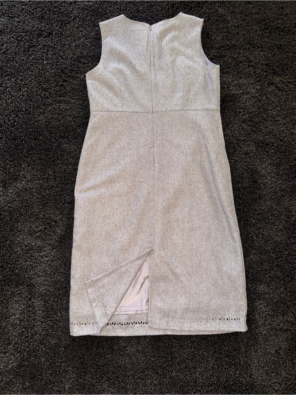 GAP Gray Wool Blend Sheath Dress Size 10 Lined Work Holiday Career Winter - Picture 2 of 11